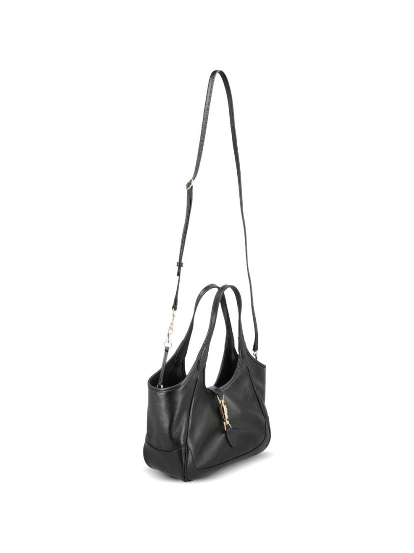 Gucci Black Mercato Soft Leather Piston Tote Bag