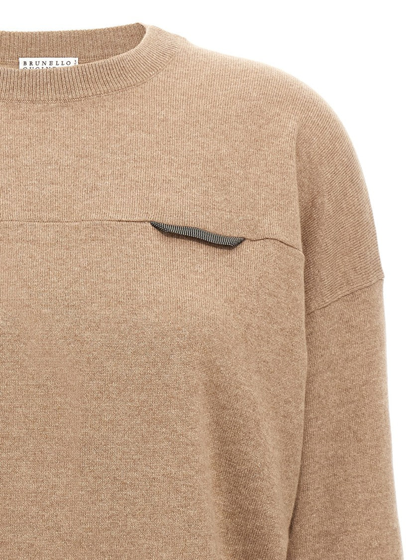 Brunello Cucinelli Monile Crop Sweater
