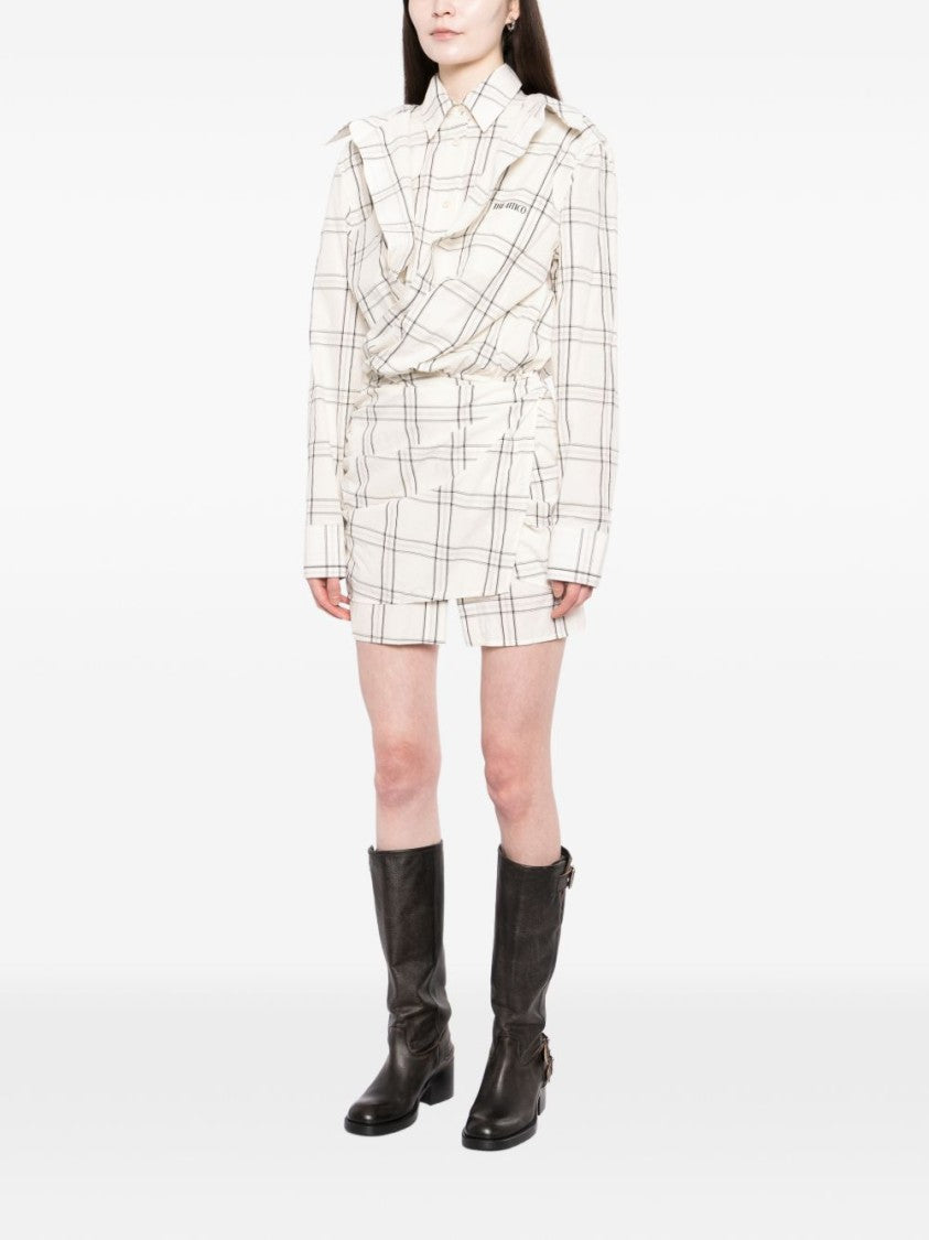The Attico Structured Shirt-Style Dress With Asymmetrical Hem