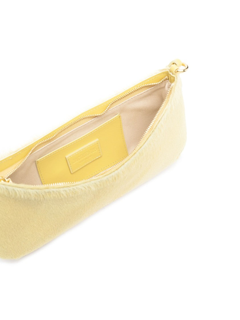 Jacquemus Pony Hair Detail Shoulder Bag In Cow Skin