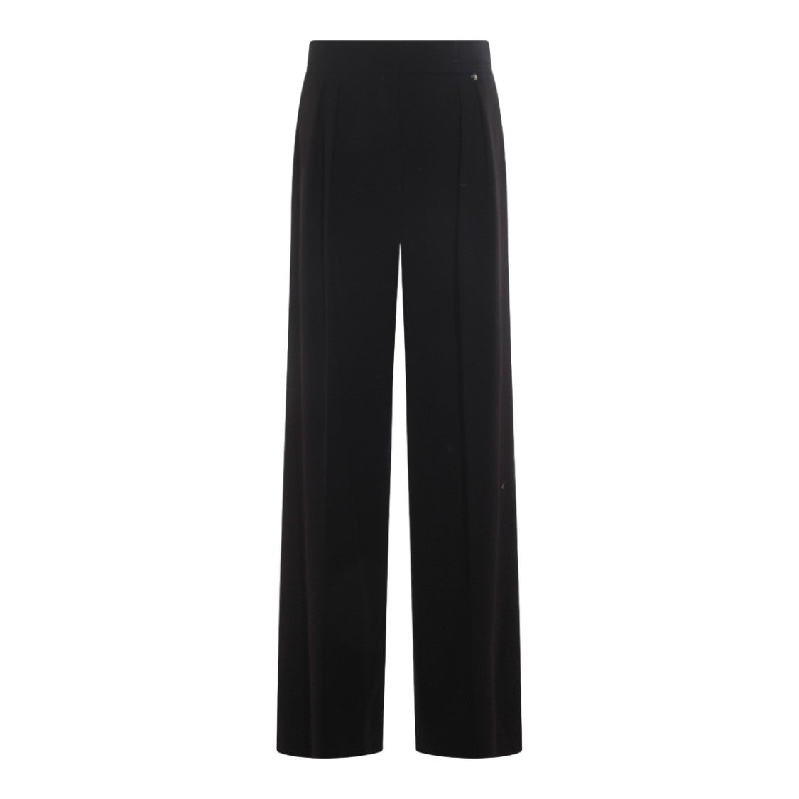Nissa High-Waisted Wide-Leg Trousers With Metallic Accent