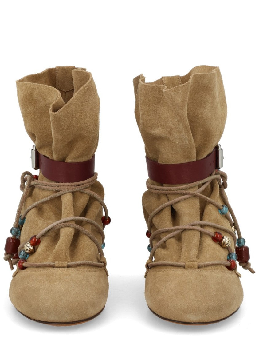 Isabel Marant Neutral Letiz Slouchy Pointed Boots