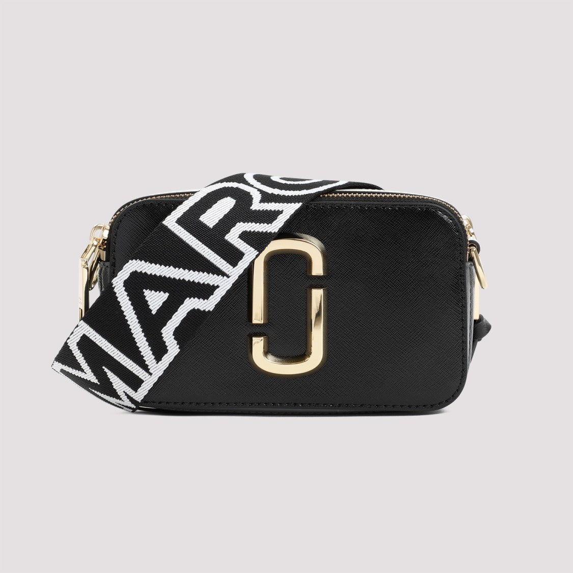 Marc Jacobs The Snapshort Shoulder Bag In Black Leather