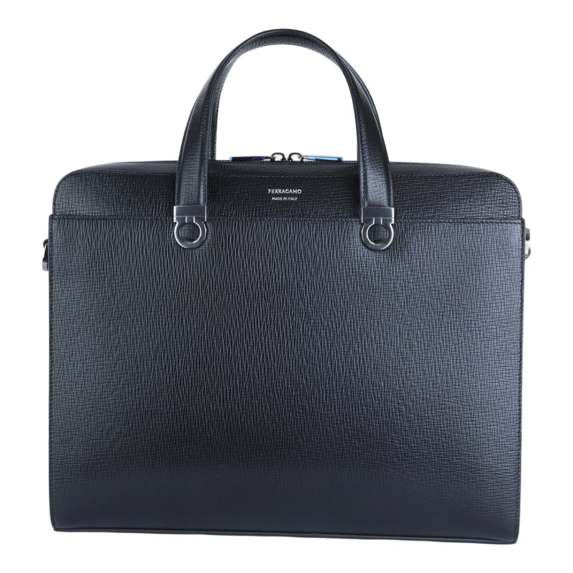 Ferragamo Structured Briefcase-Style Ferragamo Bag With Textured Surface
