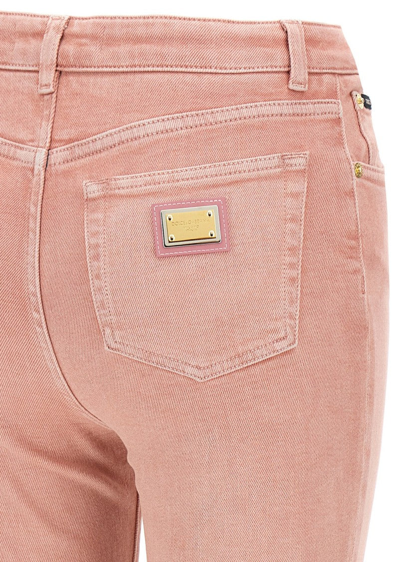 Dolce & Gabbana Garment-Dyed High Waist Jeans