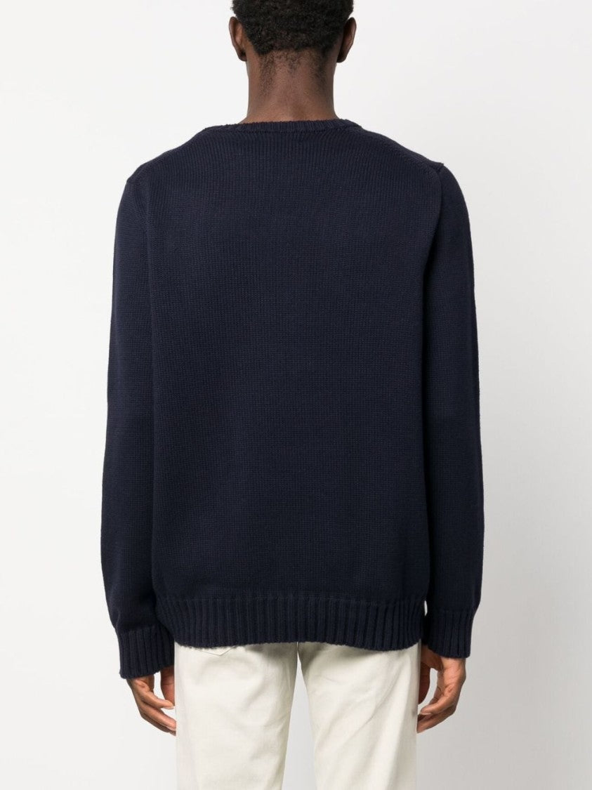 Polo Ralph Lauren Navy Pullover Flag Motif Cotton Pullover