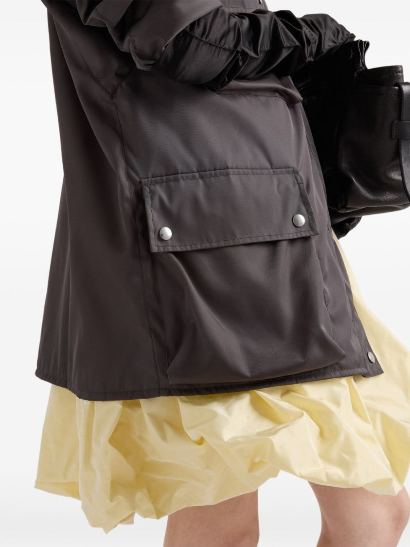 Prada Black Re-Nylon Waterproof Quilted Rain Jacket