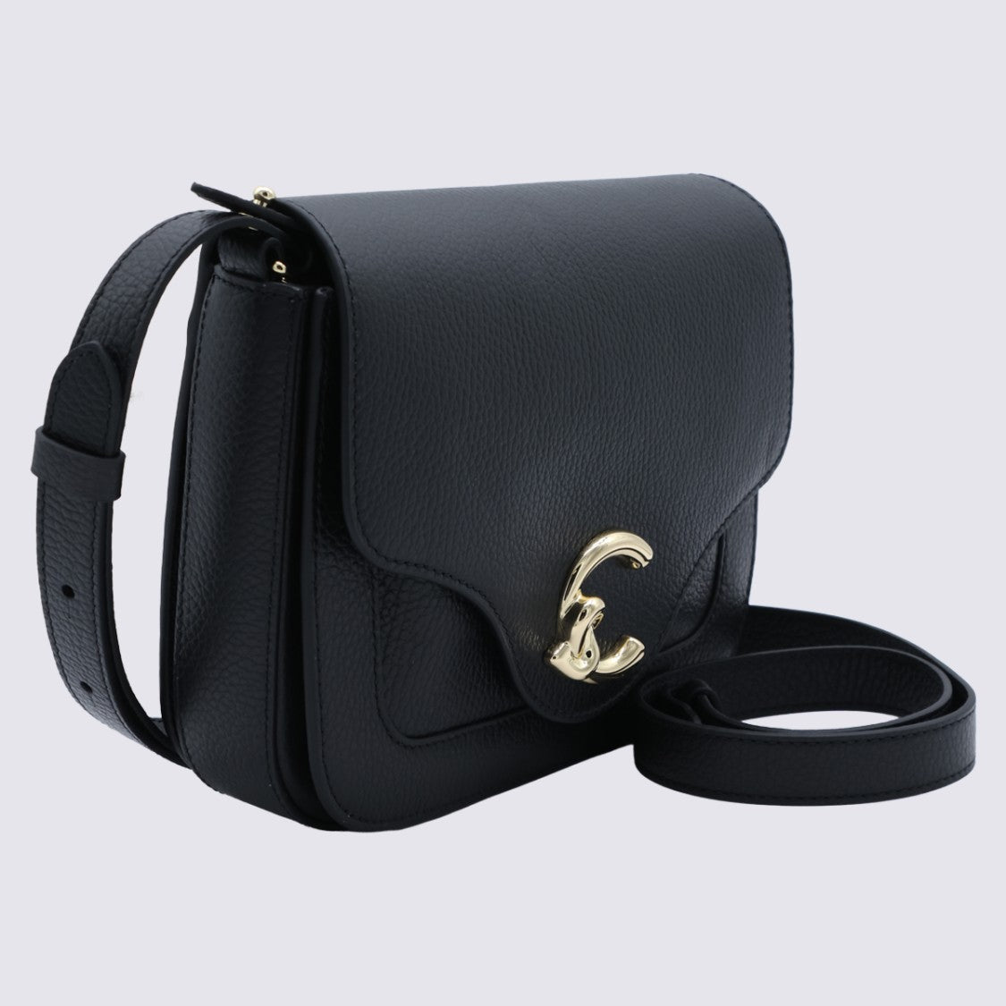 Coccinelle Structured Pebbled Handbag With Gold-Tone Clasp