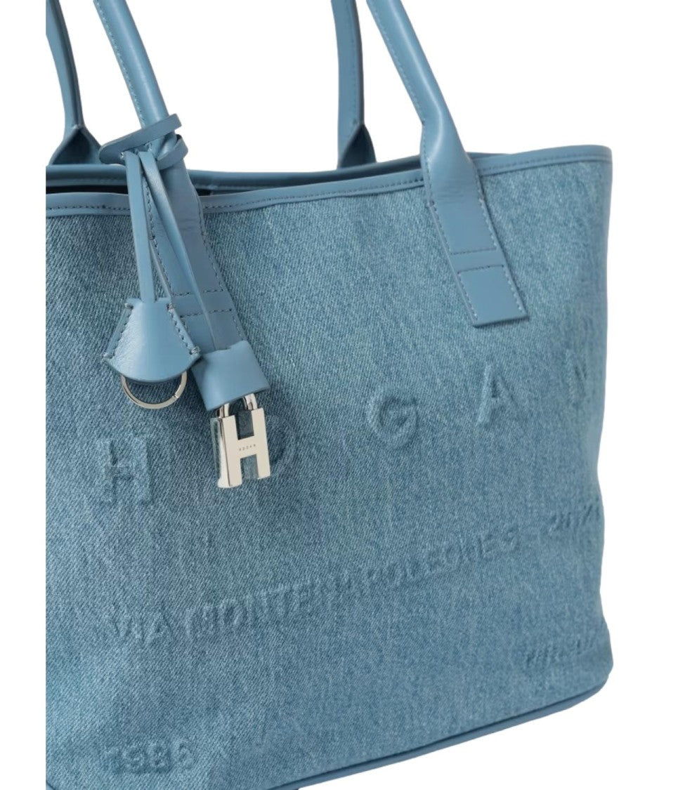 Hogan Address Small Fabric Shopping Bag