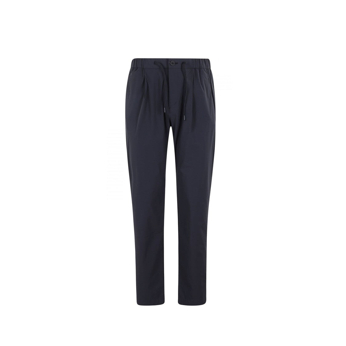 Herno Blue Wool Pants With Drawstring Waist