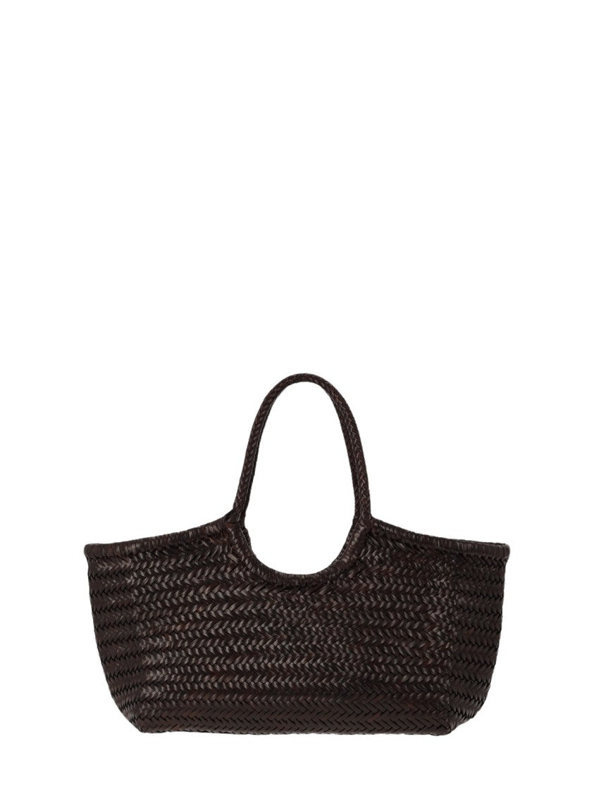 Dragon Diffusion Spacious Woven Leather Tote Bag With Braided Detailing