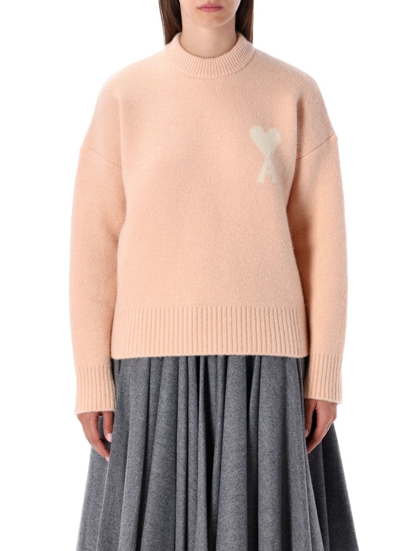 Ami Paris Ami De Coeur Alpaca Sweater