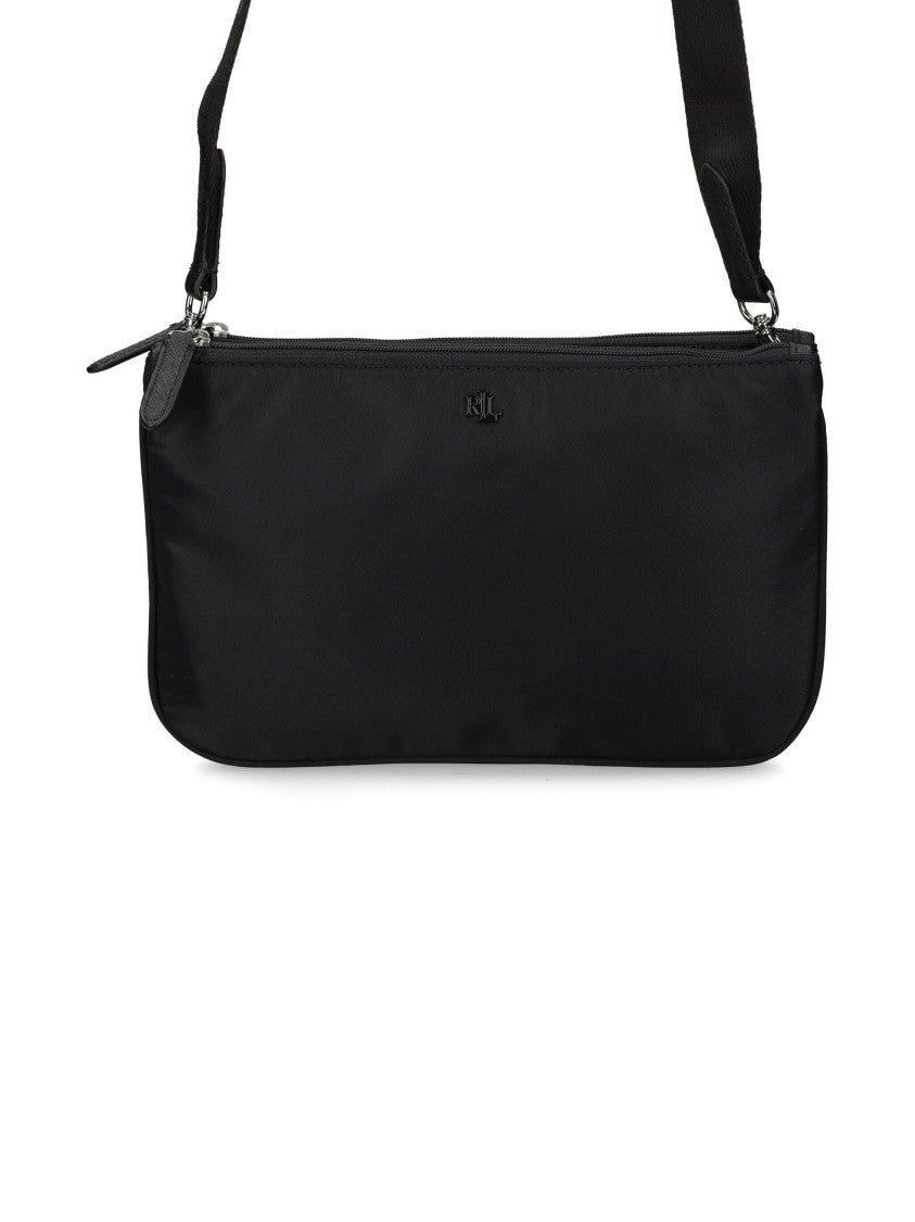 Lauren Ralph Lauren Minimalist Black Nylon Medium Crossbody Bag