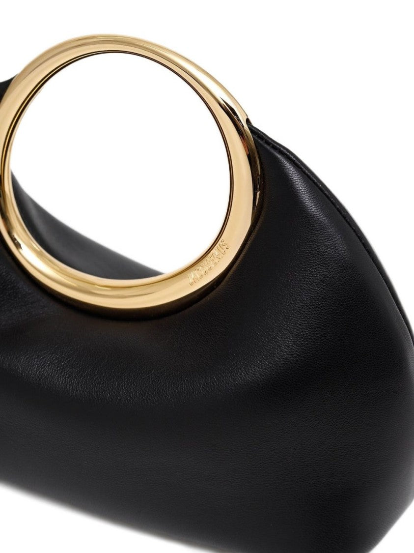 Jacquemus Black Bag With Circular Top Handle