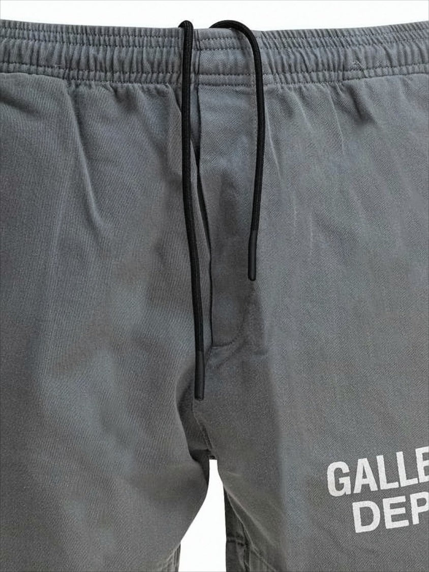 Gallery Dept. Washed Grey Cotton Shorts With Elastic Waist