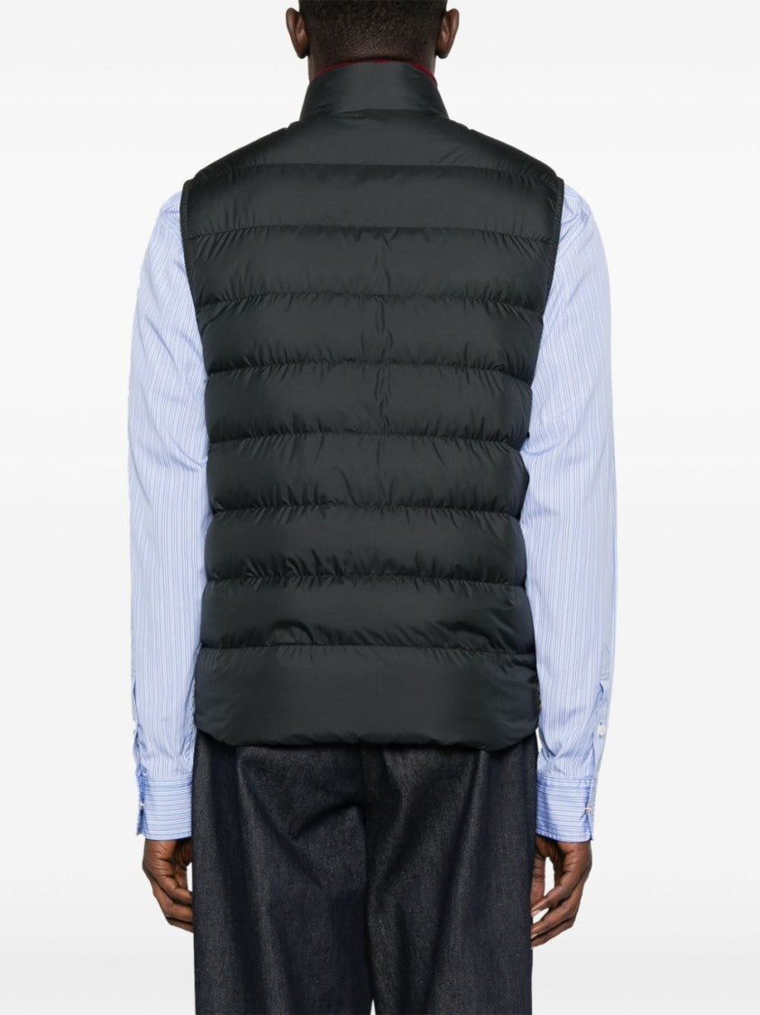 Moncler Quilted Sleeveless Zip Pocket High Collar Jacket