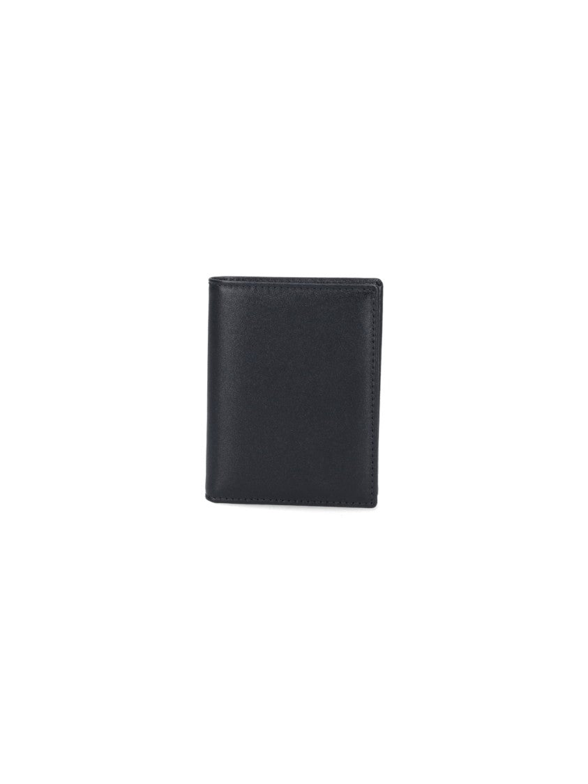 Comme Des Garçons Compact Bi-Fold Wallet With Gold Embossed Branding