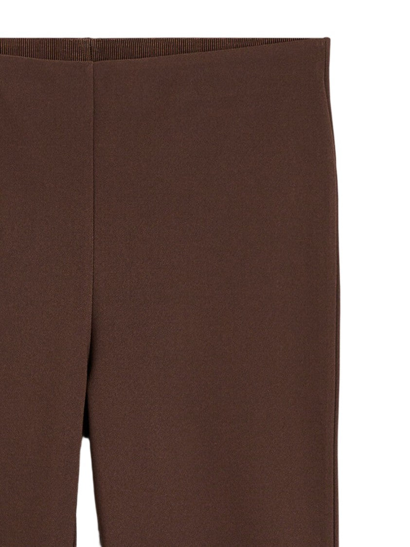 By Malene Birger Brown Stretch Nylon Flared Pants