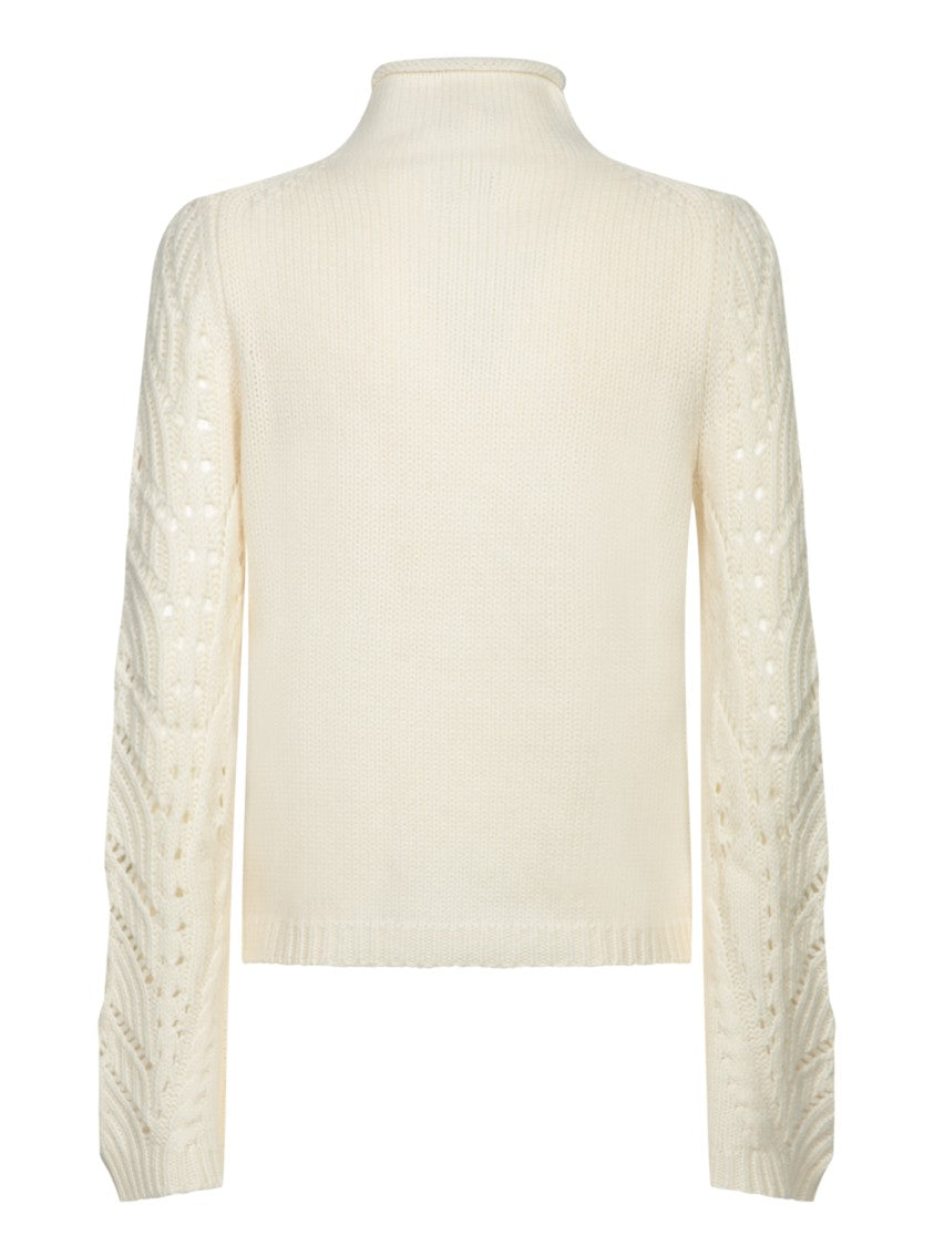 Loulou Studio White Knitwear With Cable Knit Patterns