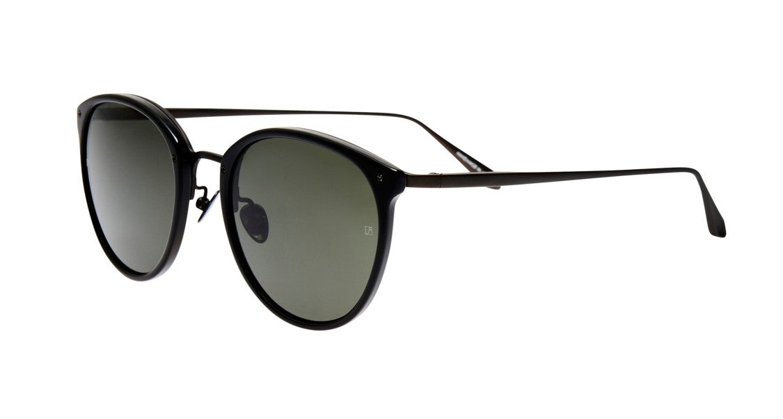 Linda Farrow Lflb Rounded Frame Acetate Sunglasses With Dark Tinted Lenses
