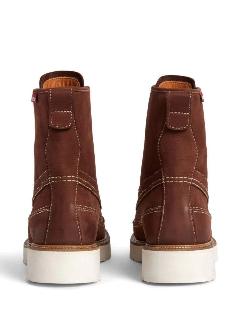 Dsquared2 Raised-Seam Leather Boots