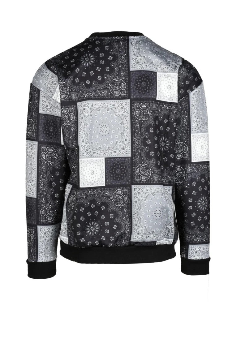 Takeshy Kurosawa Black/Grey Polyester Sweater