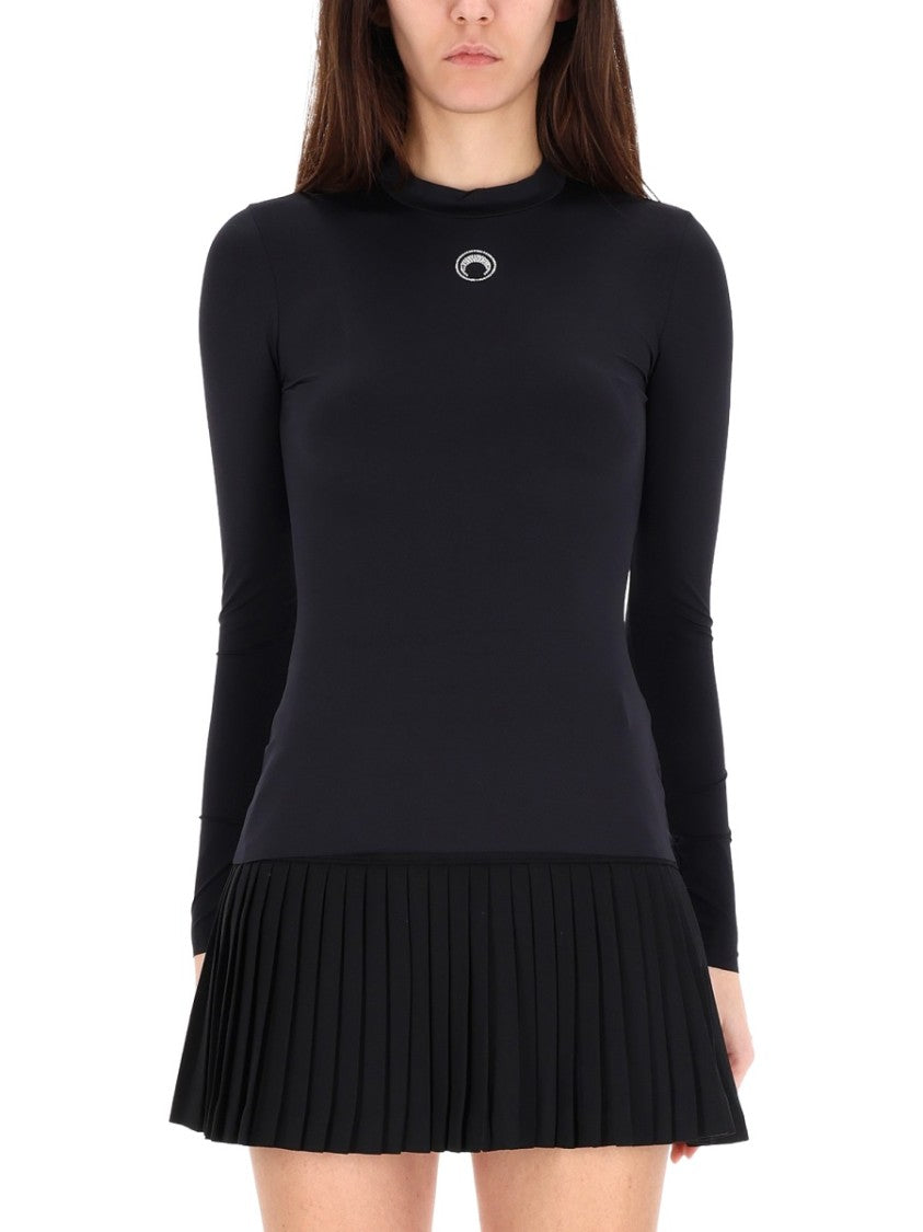Marine Serre Moon Polyamide-Blend Fitted Top