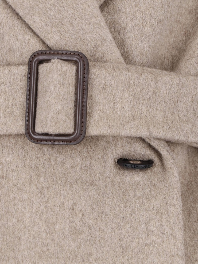 Tagliatore Brown Jole Virgin Wool Coat