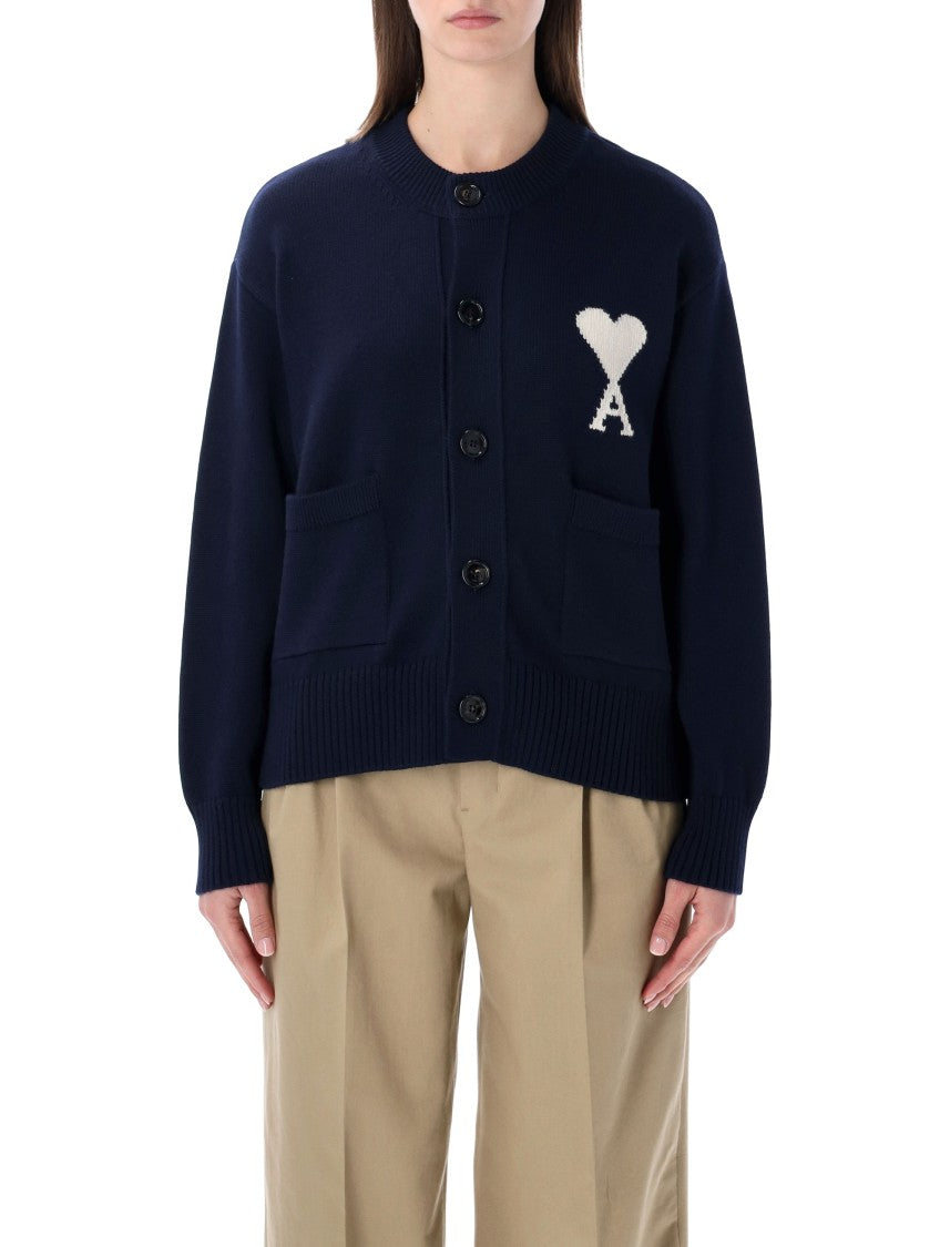 Ami Paris Ami De Coeur Cardigan Sweater