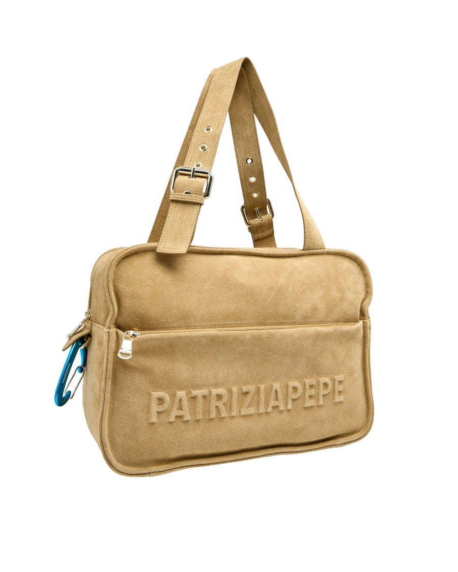 Patrizia Pepe Suede Bag With Logo
