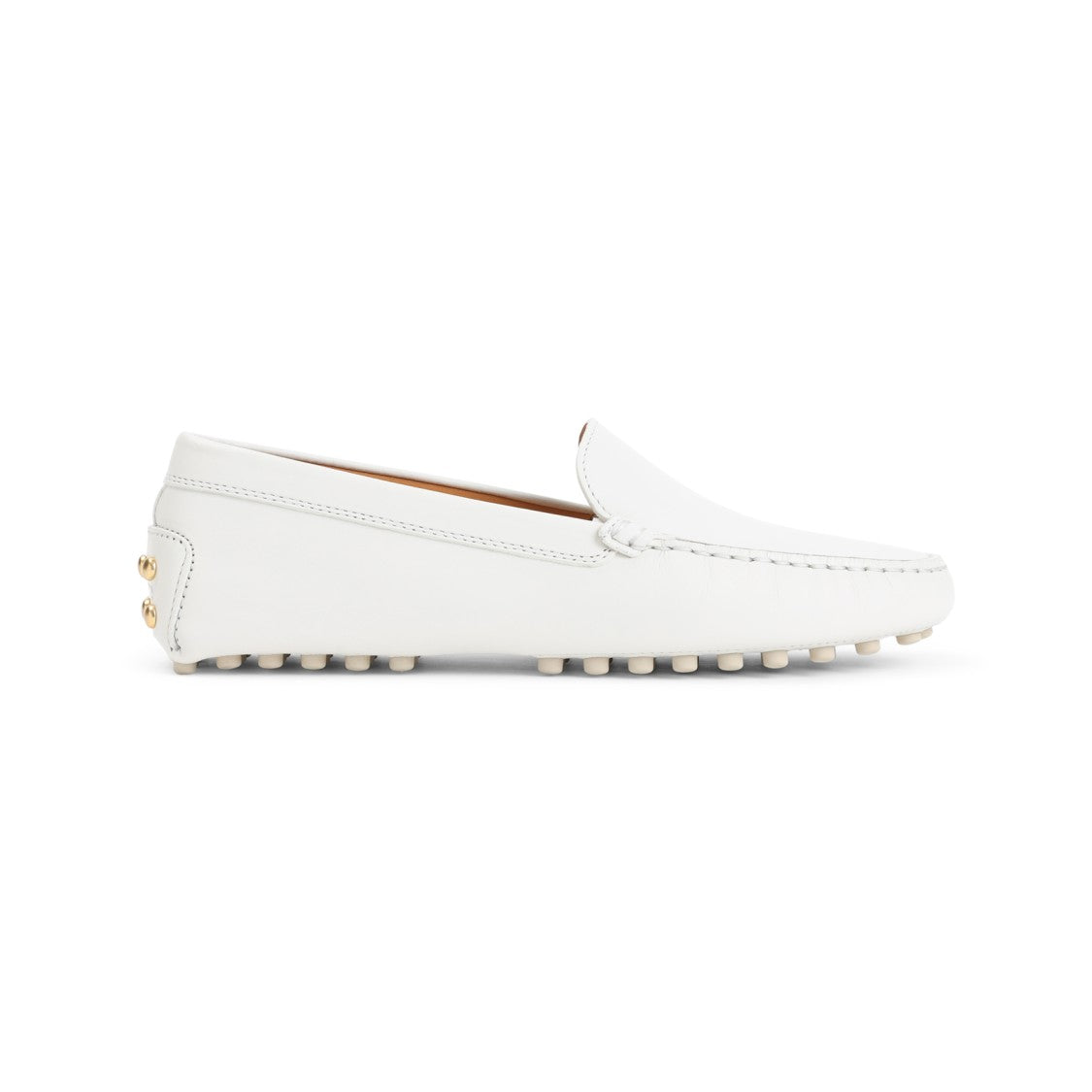 Tod's White Leather Loafers
