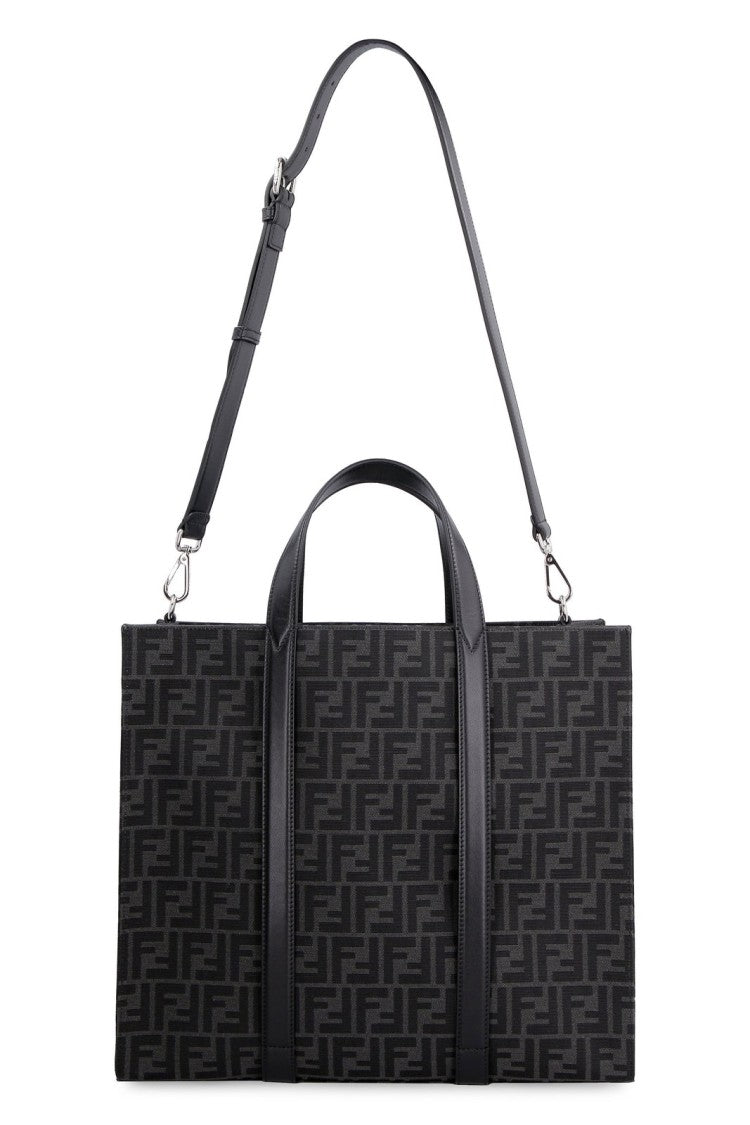Fendi Structured Monogram Pattern Tote Bag