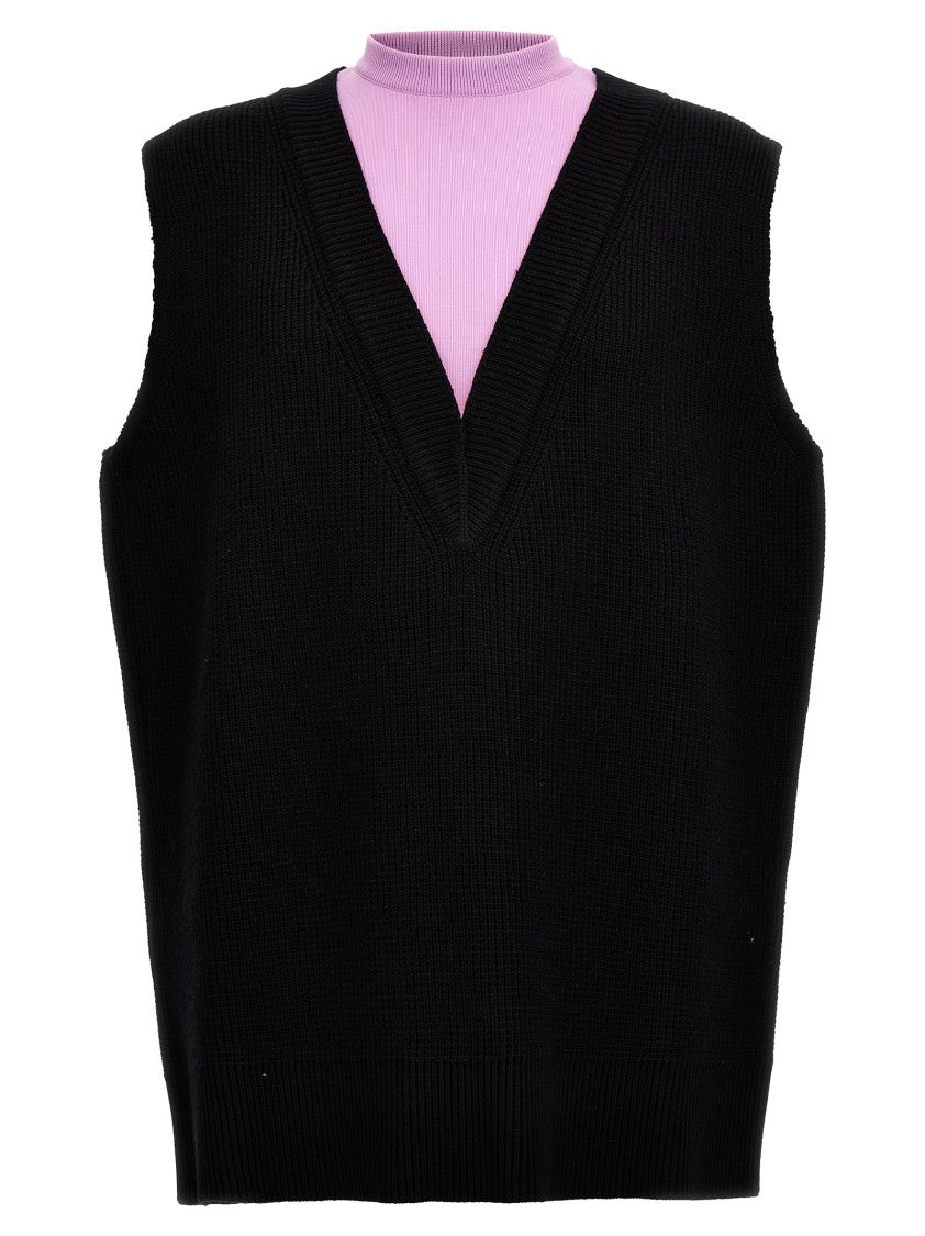 Jil Sander Wool Blend Knit Vest