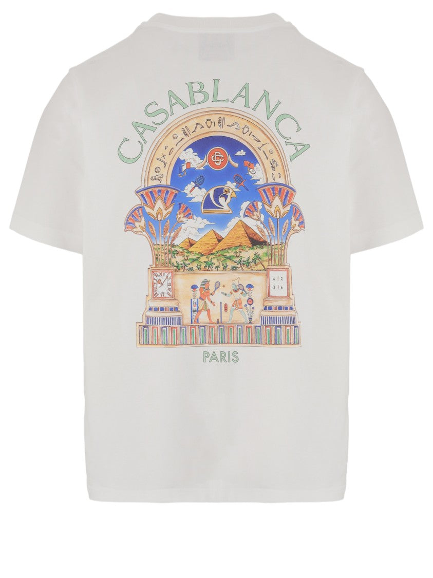 Casablanca White Back Logo Cotton T-Shirt