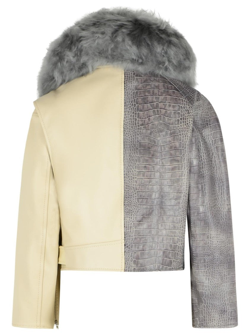 Marni Grey Leather Jacket