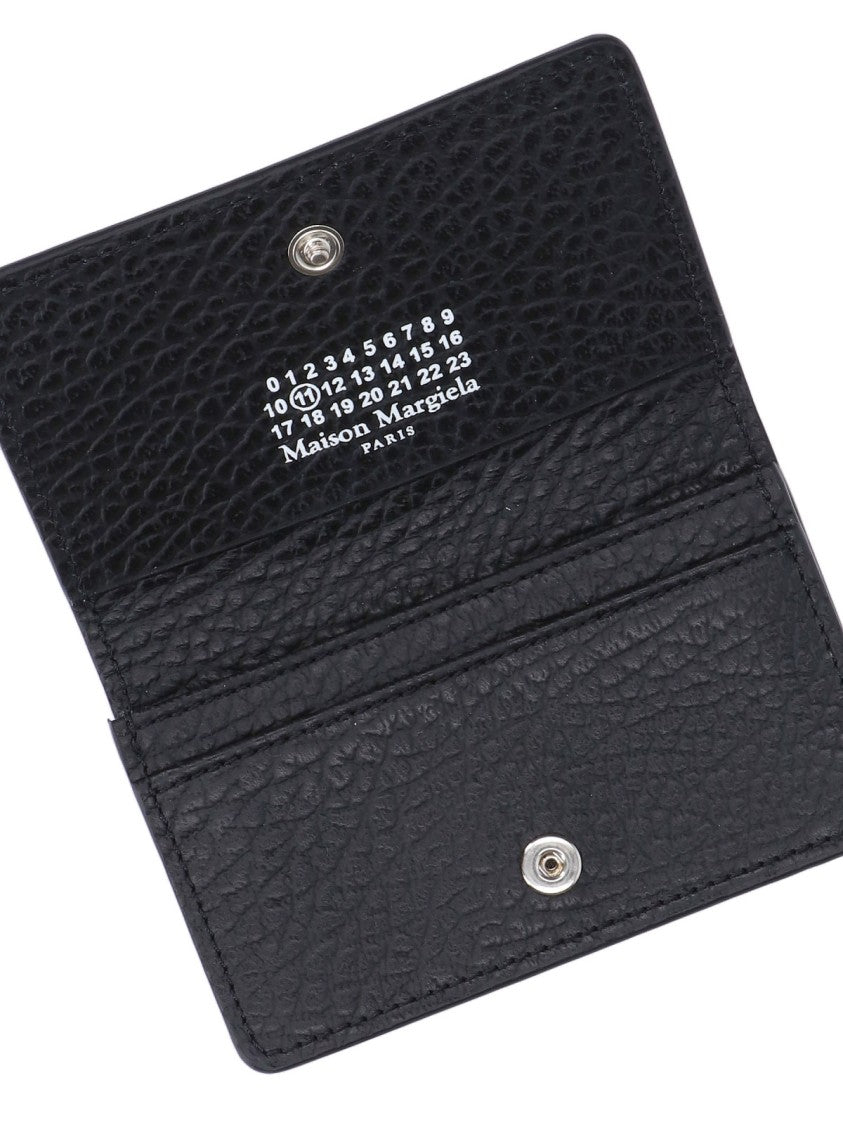 Maison Margiela Textured Leather Wallet With Subtle Stitch Accents