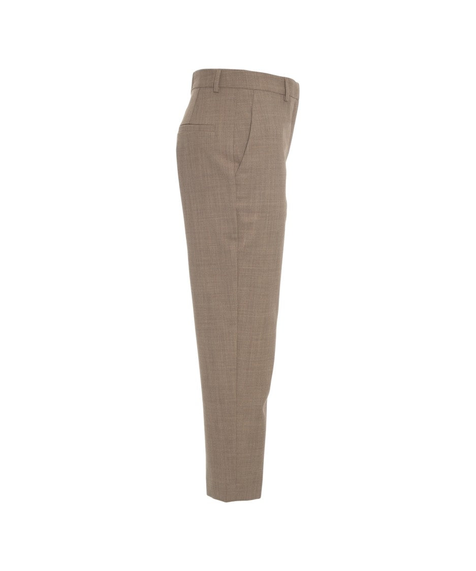 Ottod'ame Tapered Ankle-Length Trousers With Classic Pockets