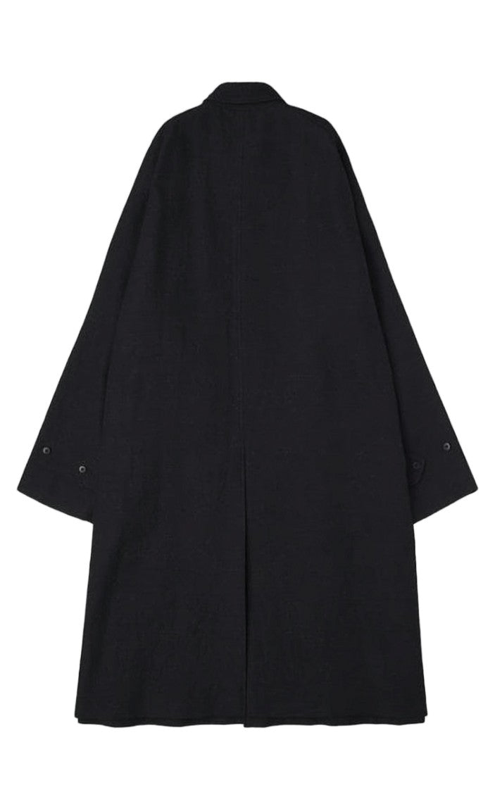 Kaptain Sunshine Long Minimalist Black Wool Jacket