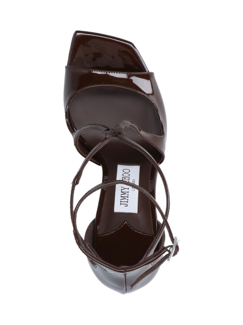 Jimmy Choo "Azia 95" Sandals – Brown
