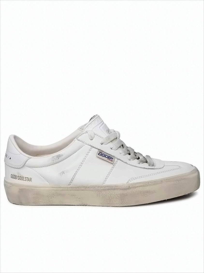 Golden Goose Low-Top Distressed Sneakers With Branded Accents
