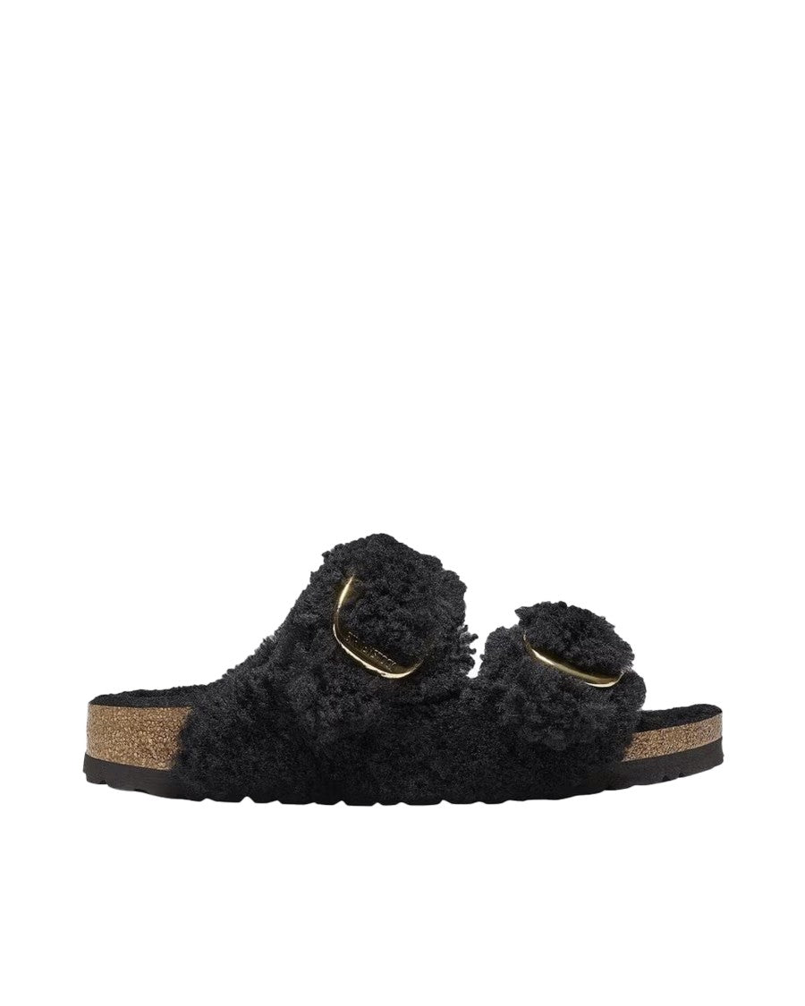 Birkenstock Arizona Big Buckle Black Gold Slides