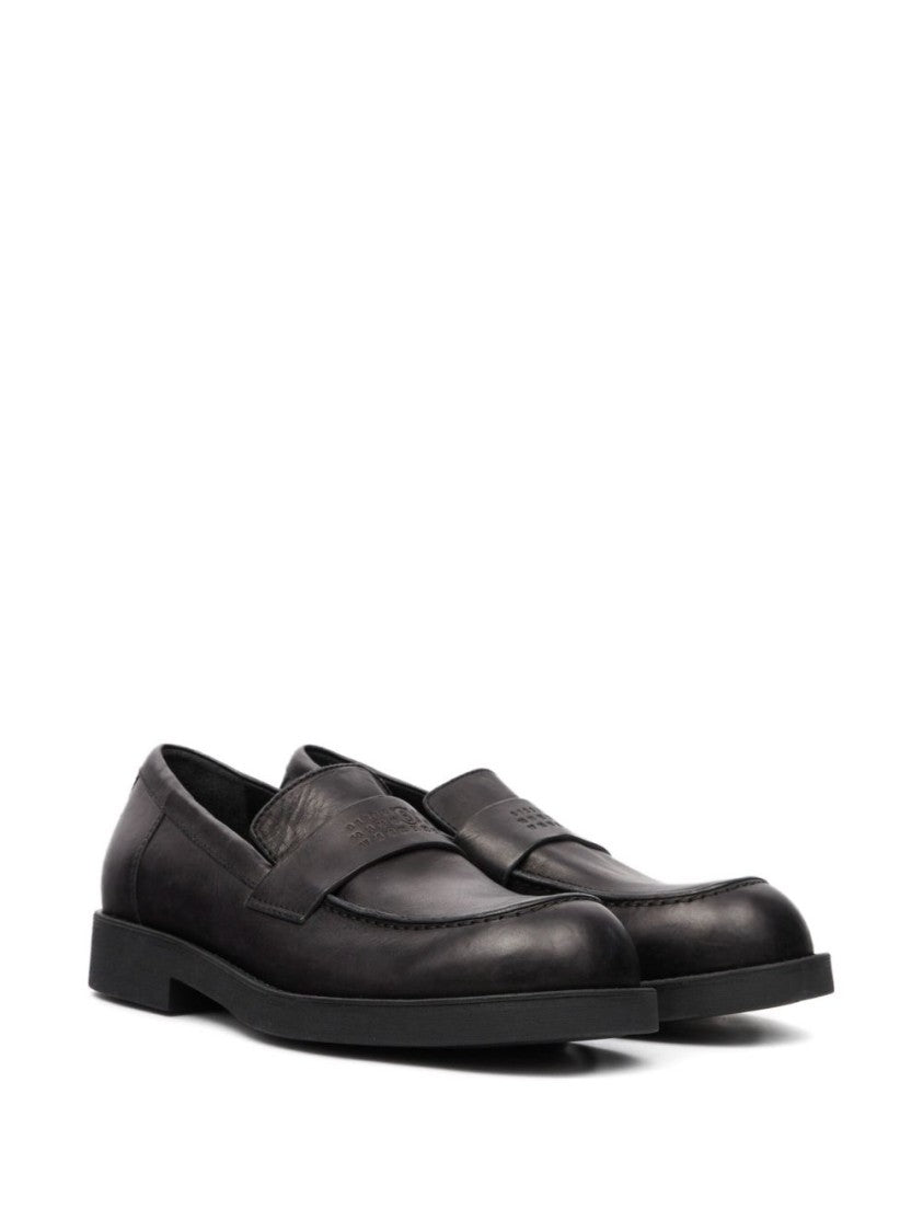 Mm6 By Maison Margiela Black Calf Leather Loafers