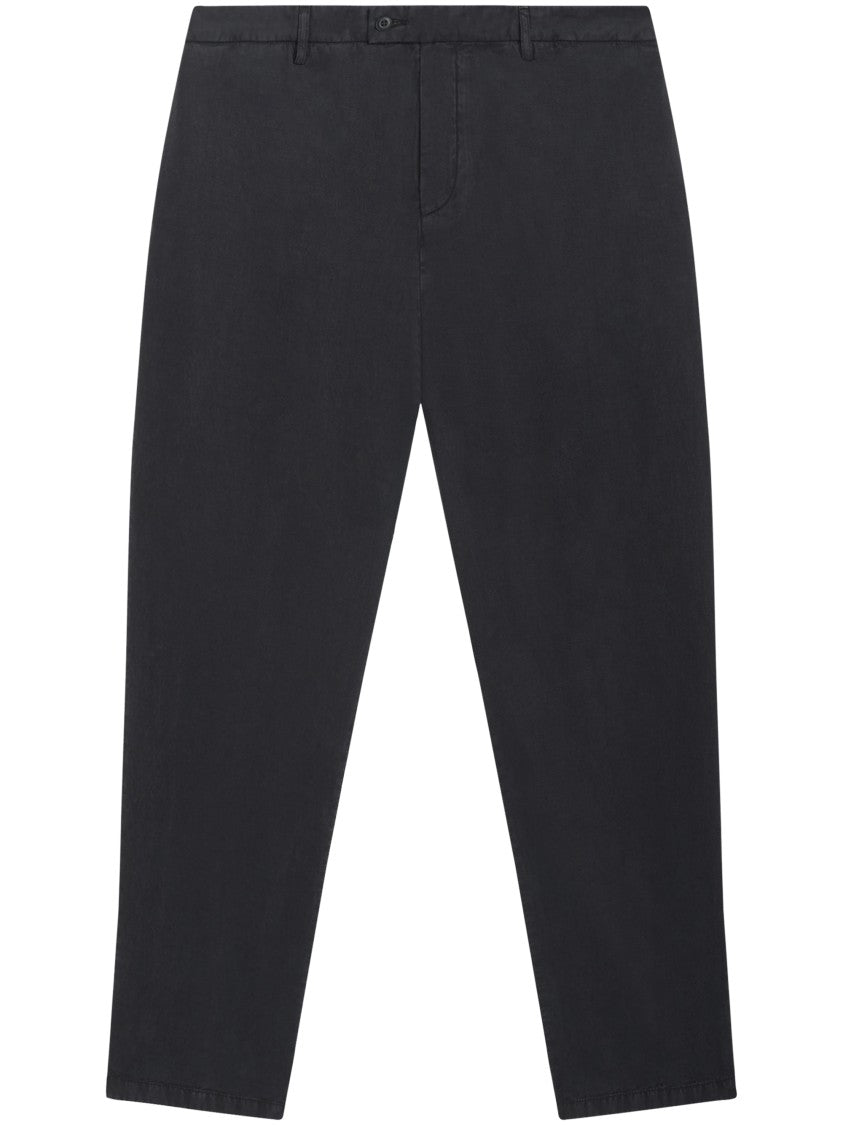 Dondup Straight-Cut Black Trousers With Mid-Rise Waist