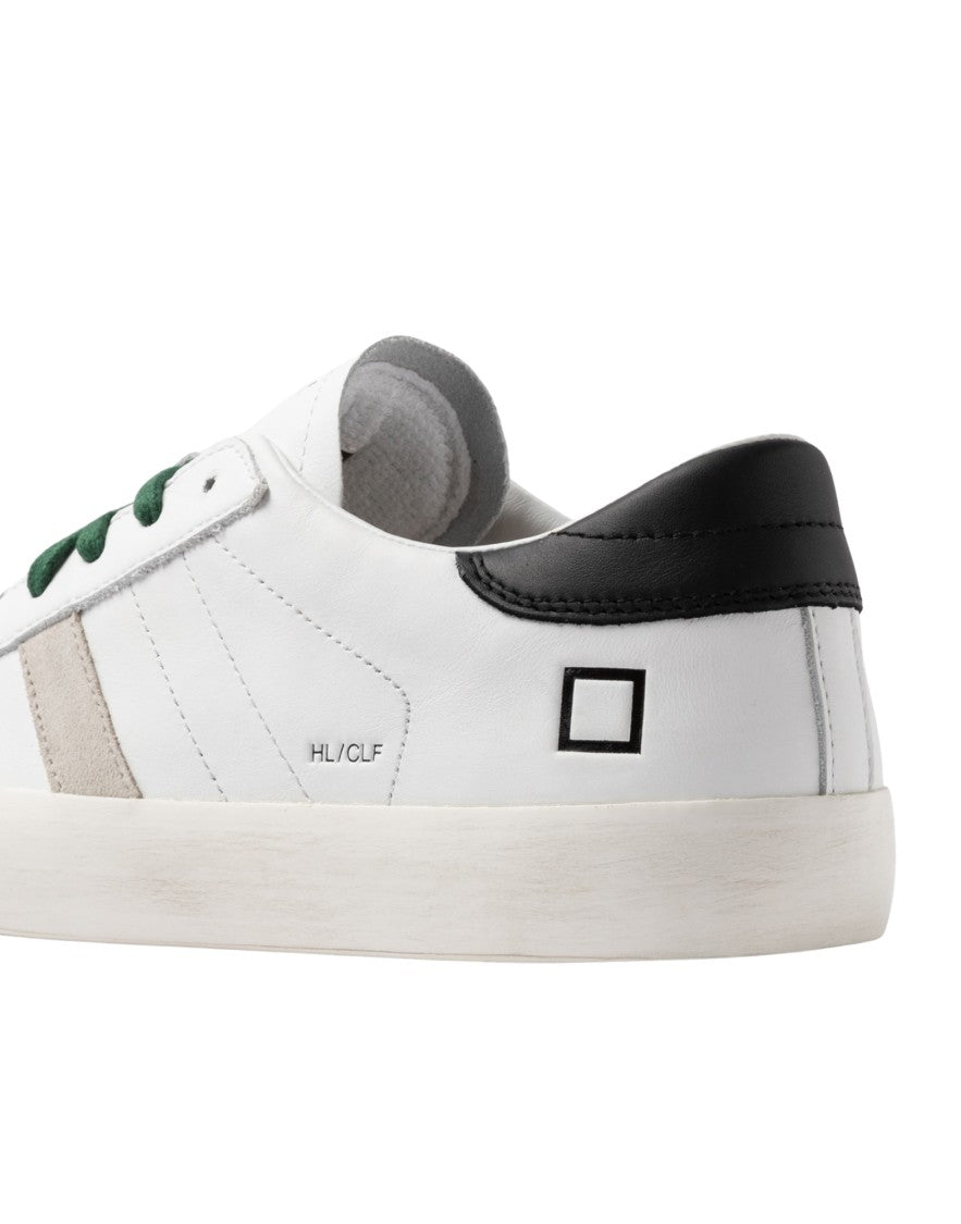 D.A.T.E White Black Hill Low Calf Leather Sneakers