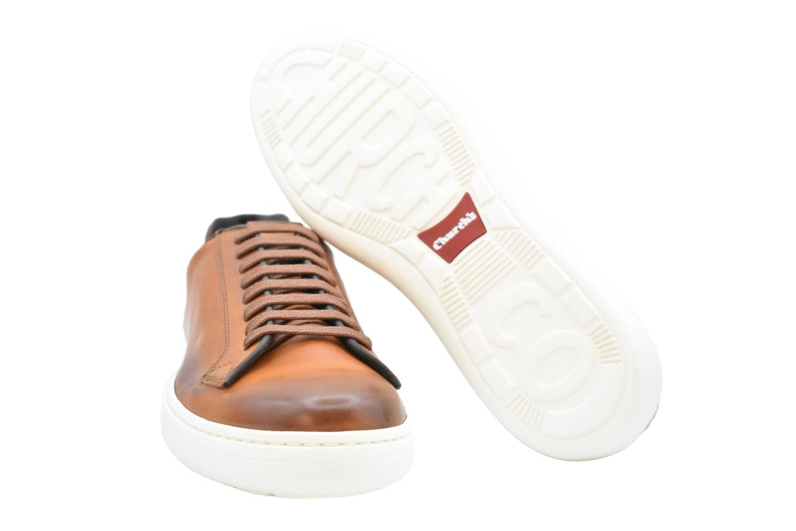 Church's Walnut Brown Leather Low-Top Sneakers