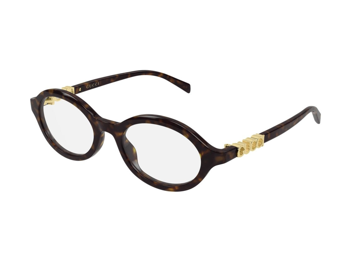 Gucci Gg2153o Tortoiseshell Gold Accents Round Eyeglasses