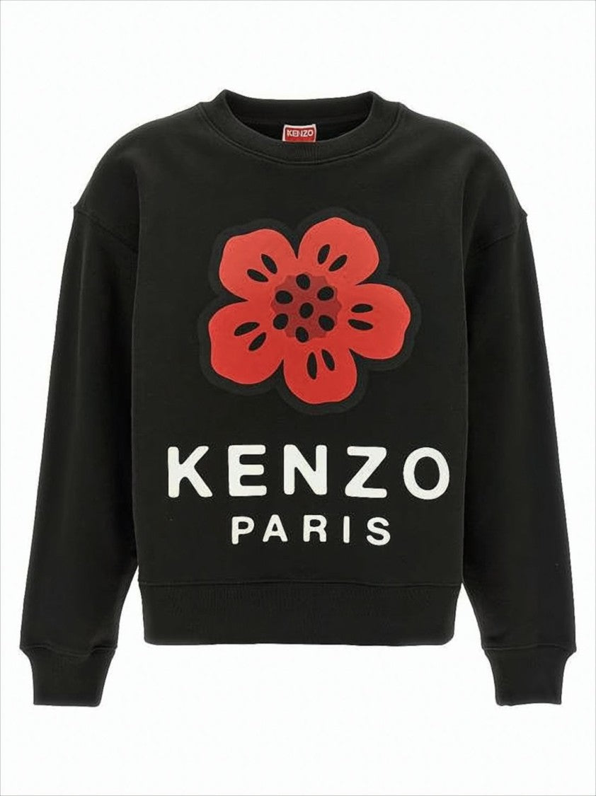 Kenzo Long-Sleeve T-Shirt With Floral Graphic And Relaxed Fit