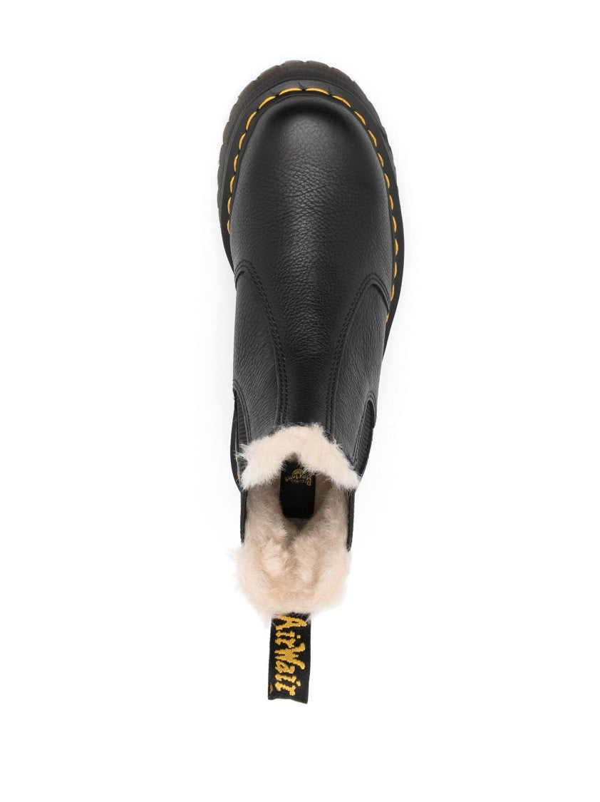 Dr. Martens Black 2976 Quad Fl Pisa Leather Ankle Boots