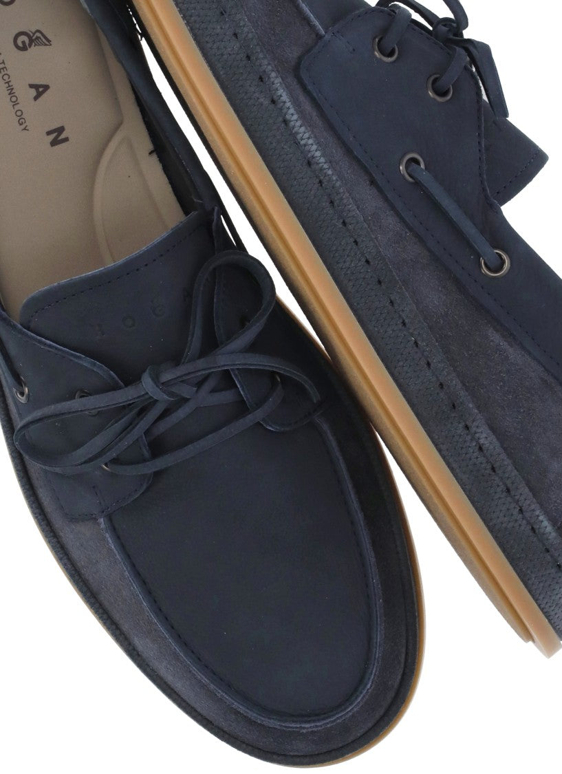 Hogan Blue Leather H683 Loafers