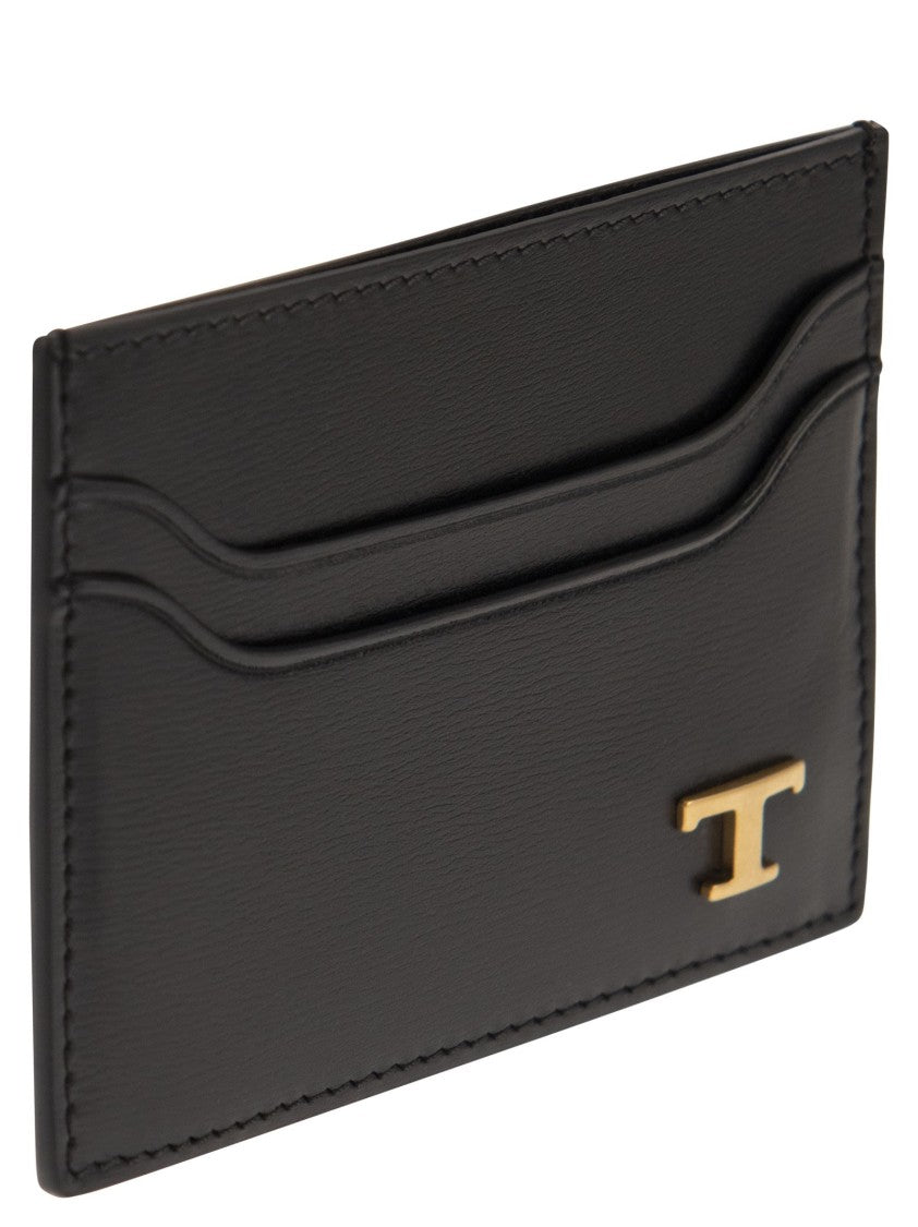 Tod's Leather Card Holder With Logo